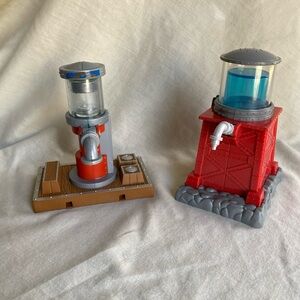 Thomas & Friends Sodor Water Tower 2006 Take Along & 2008 Maroon Water Tower
